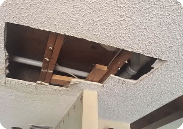 Popcorn Ceiling before Image